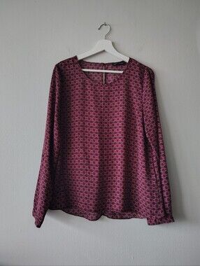 Mandy Evans Burgundy Patterned Blouse